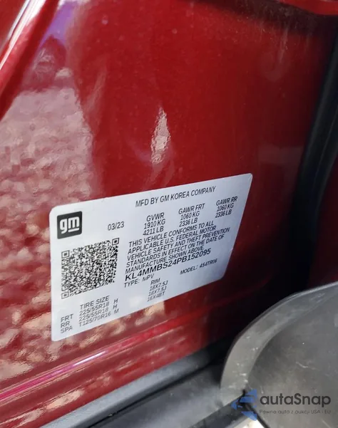 2023 Buick Encore Gx Preferred z USA, uszkodzony, nr VIN KL4MMBS24PB152095